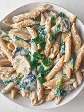 pasta with mushrooms and chicken