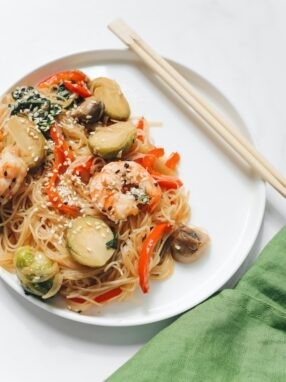 shrimp veggie pasta