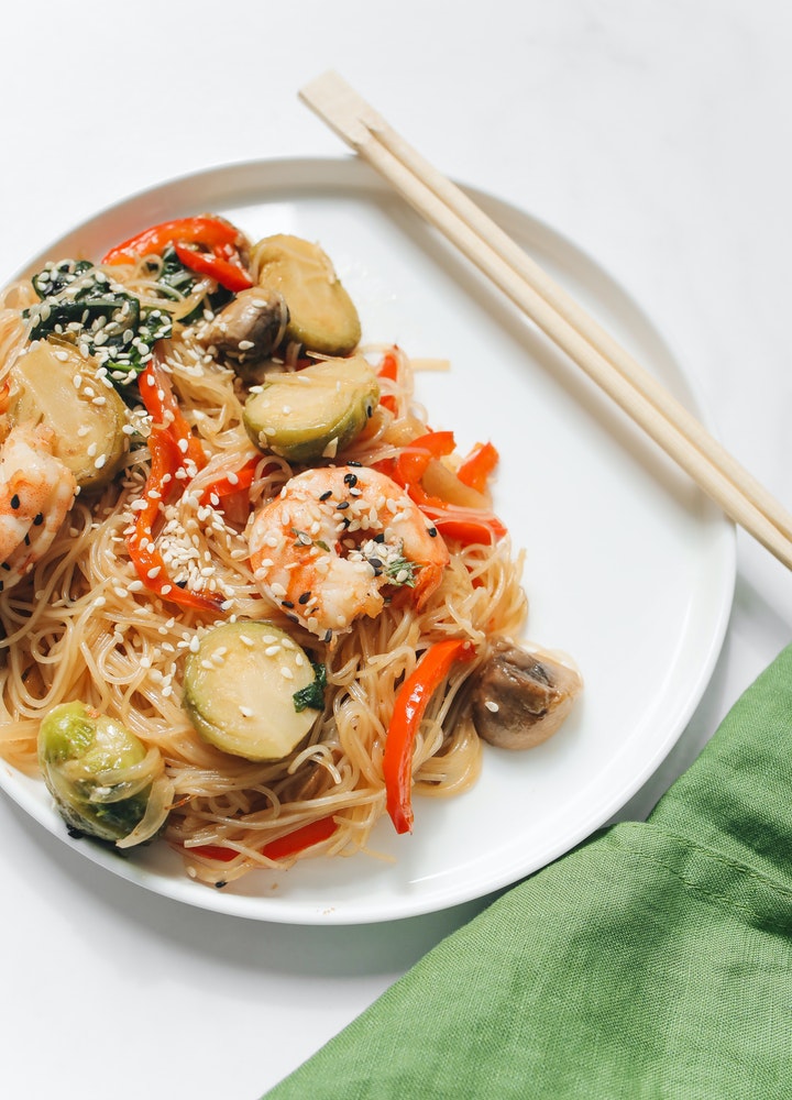 shrimp veggie pasta