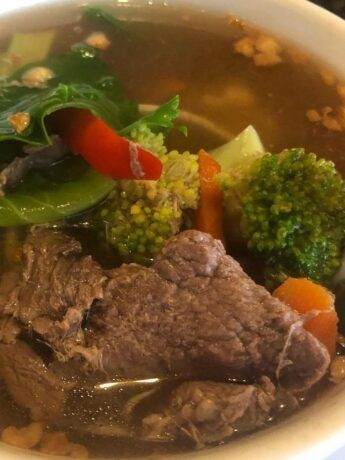 Broccoli and beef soup