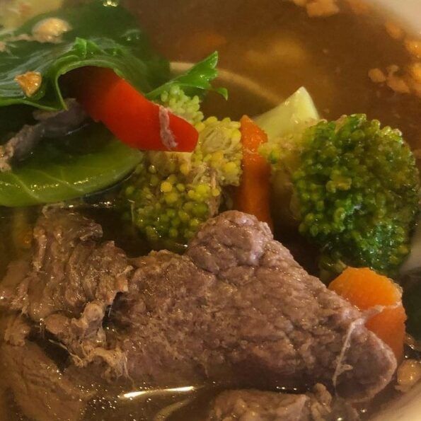 Broccoli and beef soup