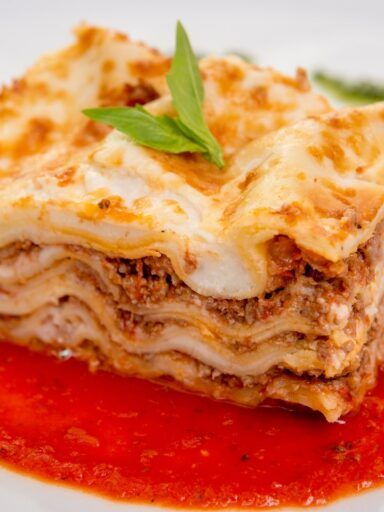 veggie lasagna with ground beef