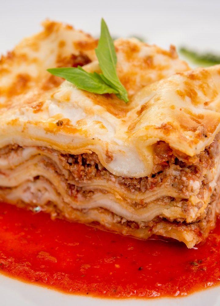 veggie lasagna with ground beef