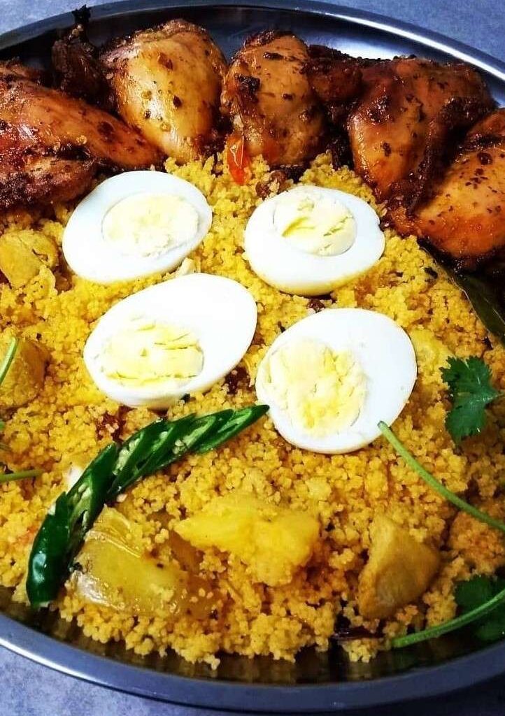 Couscous with fried chicken