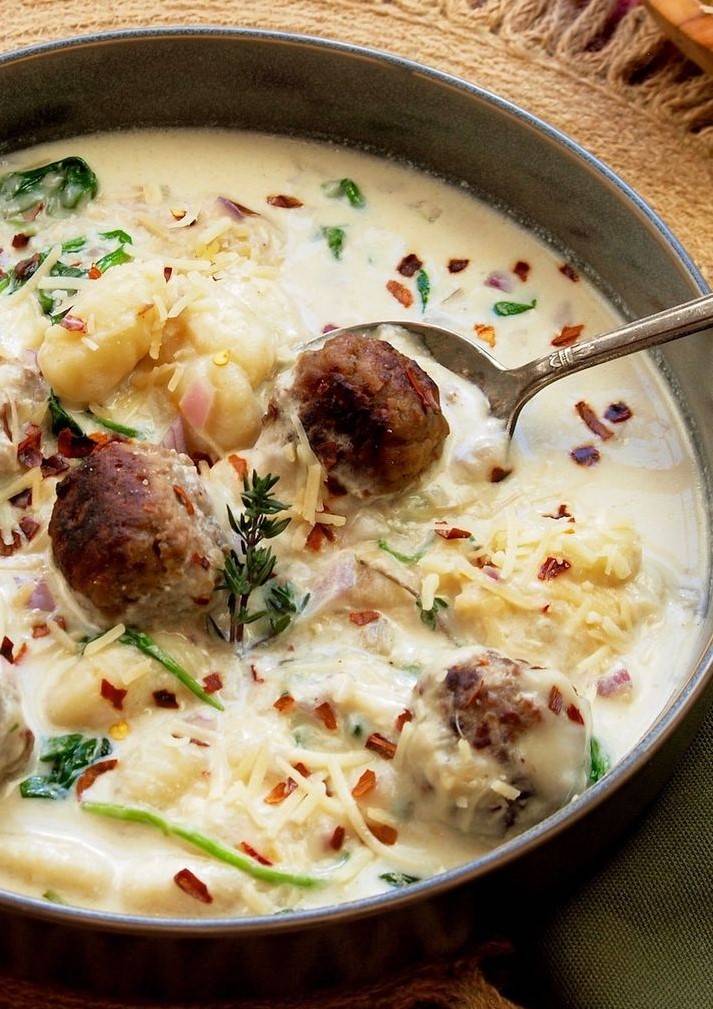 Meatball Gnocchi Soup Recipe
