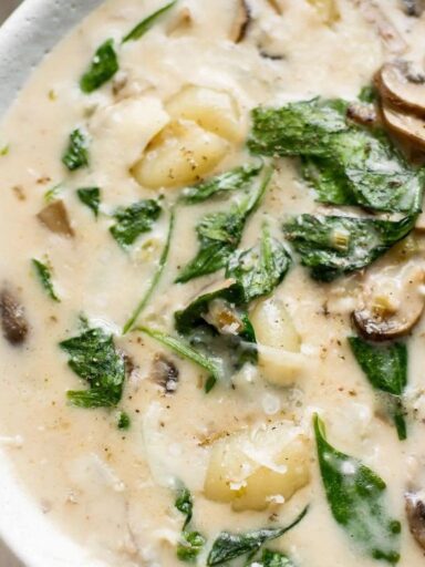 mushroom gnocchi soup